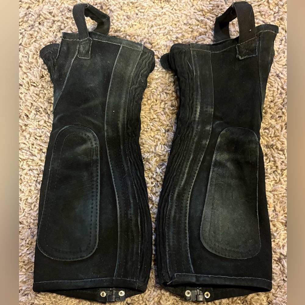 Perri's Black Suede Half Chaps Child Large